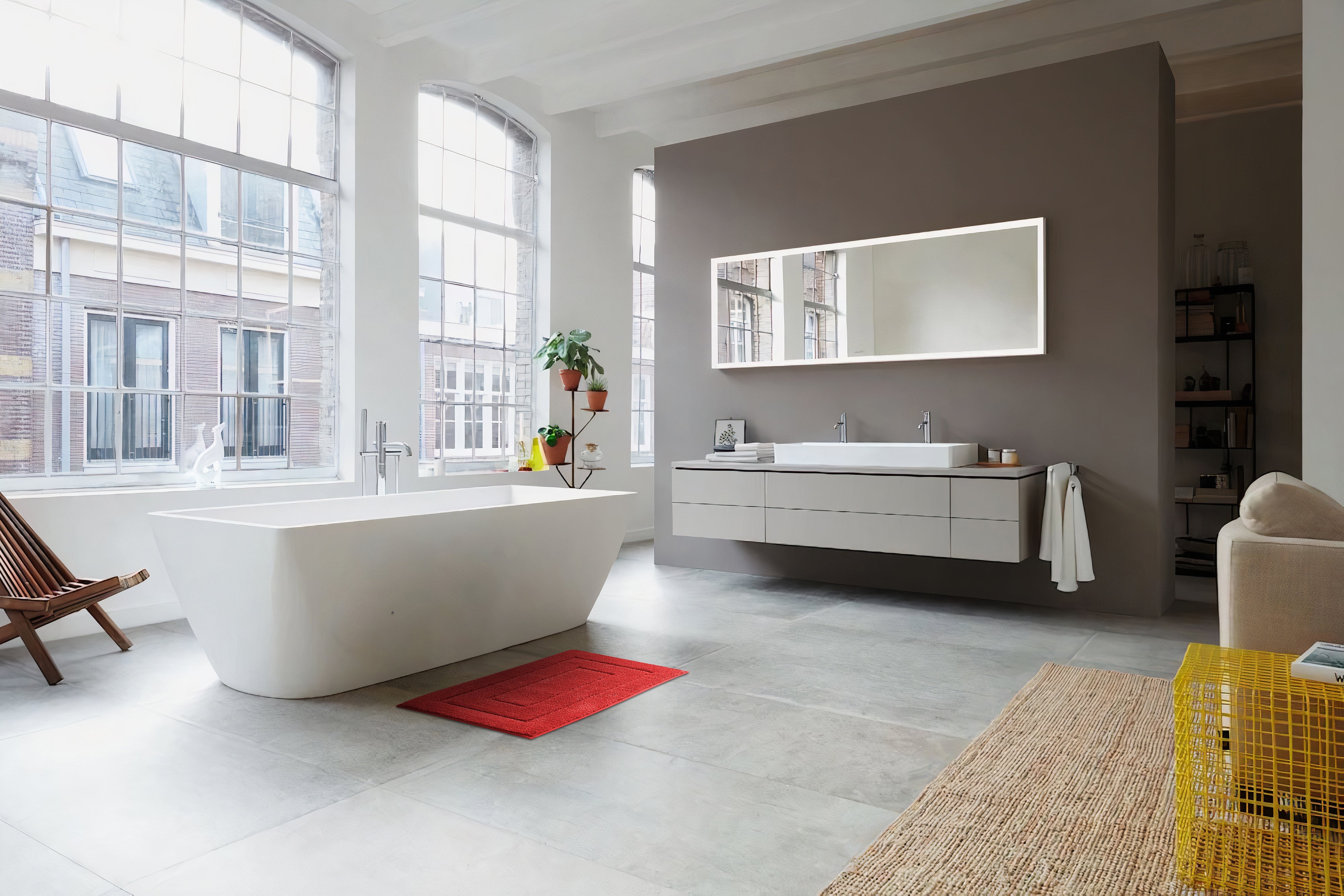 Badmat Pure Luxe - 50 x 80 cm - Rood