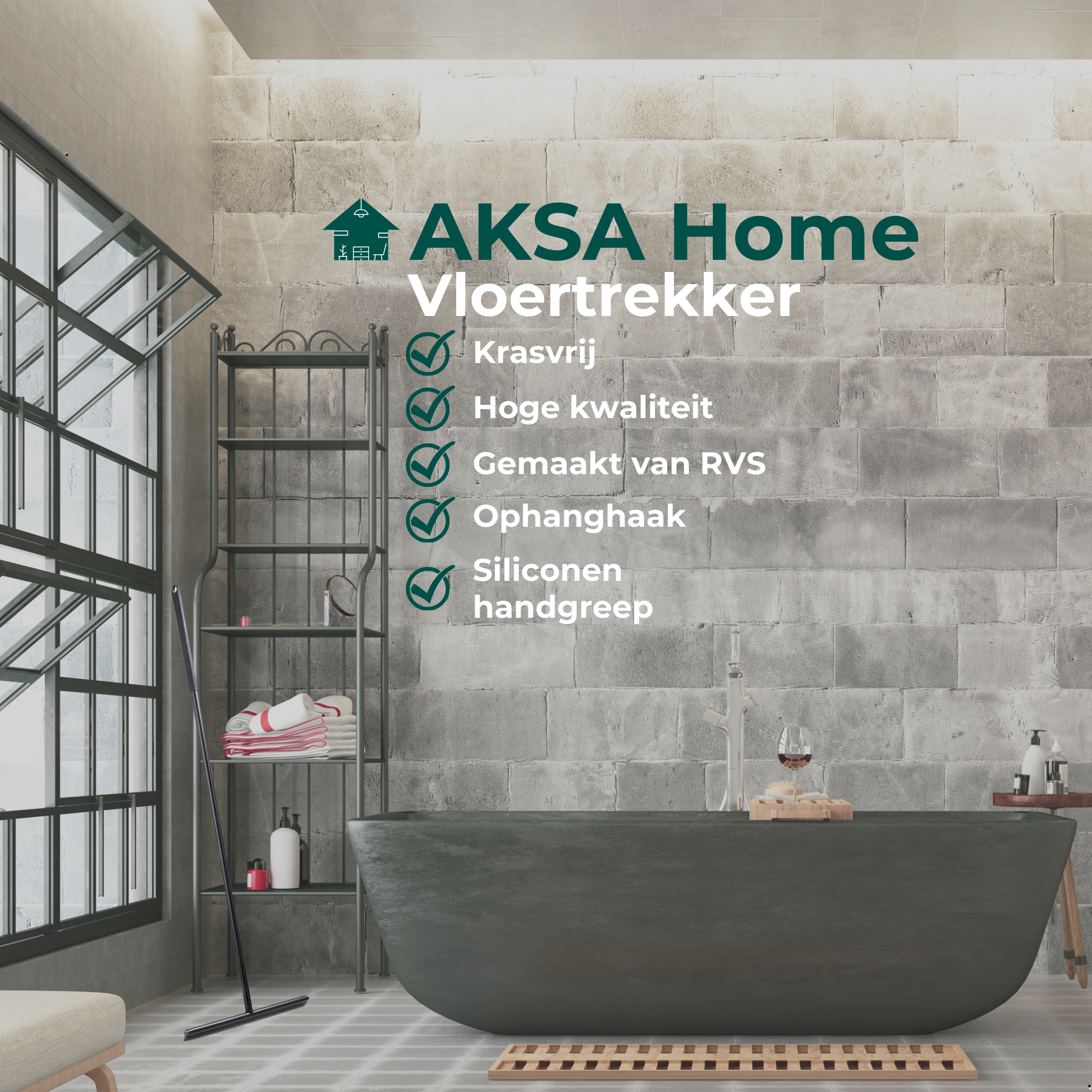 AKSA Home Vloertrekker met Douchewisser