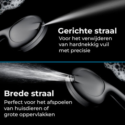 AKSA Home Douchekop met Slang - Zwart