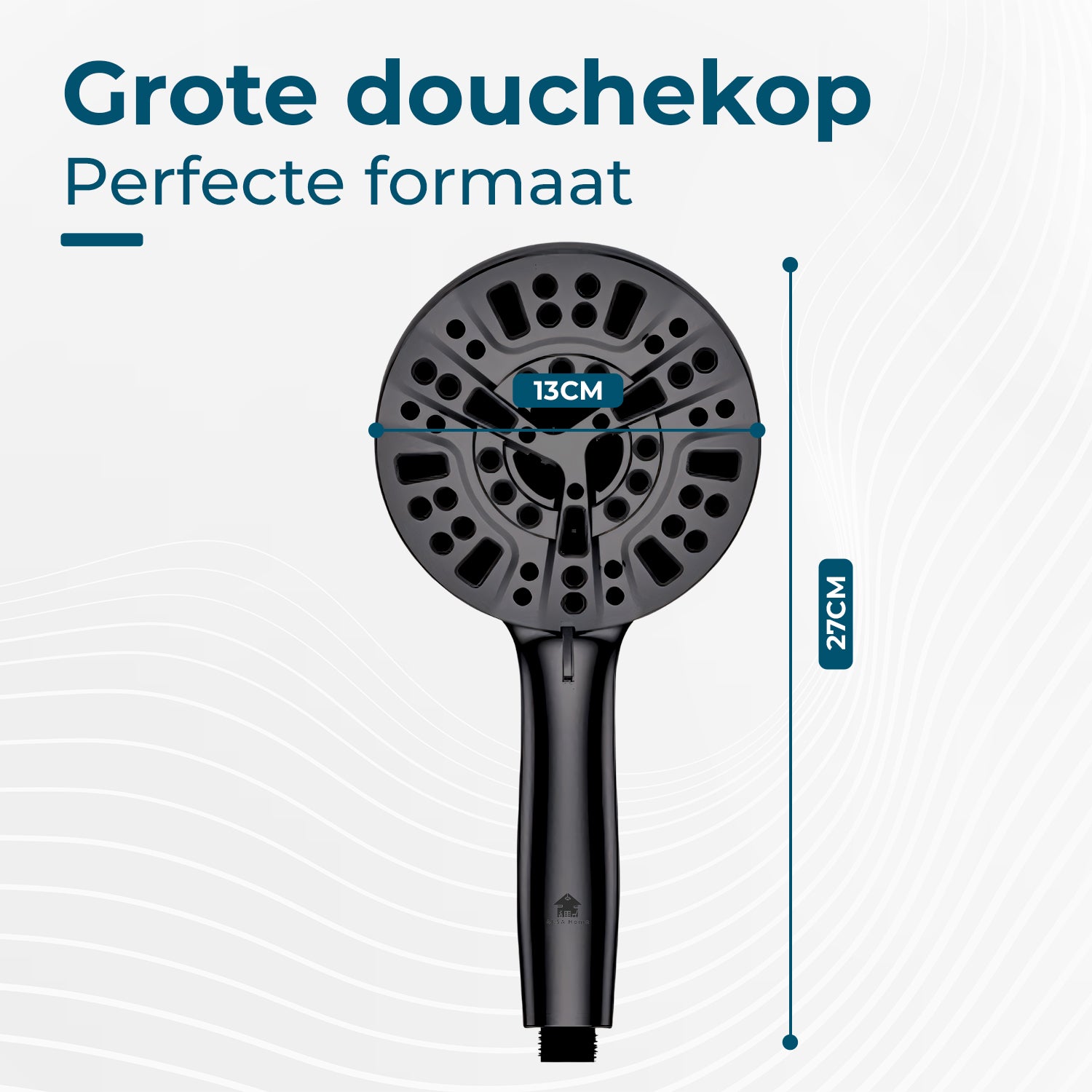 AKSA Home Douchekop met Slang - Zwart