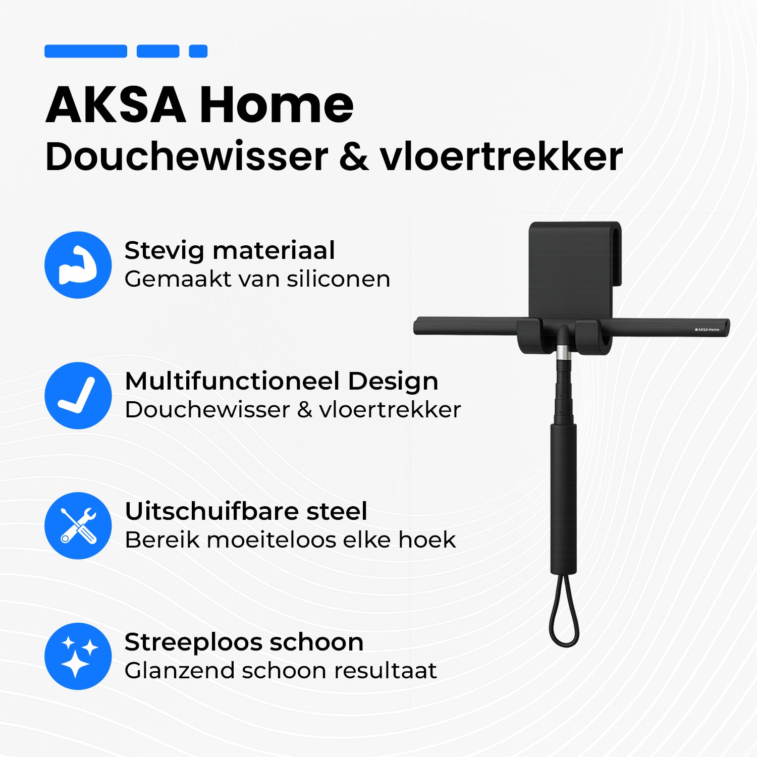 AKSA Home uitschuifbare vloertrekker